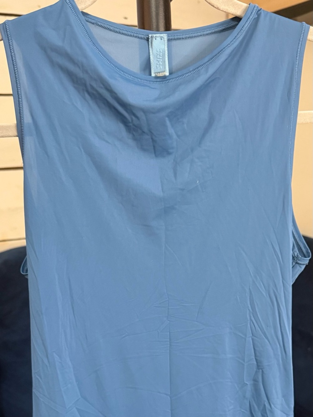 Blue Sleeveless Bodysuit Top SKIMS